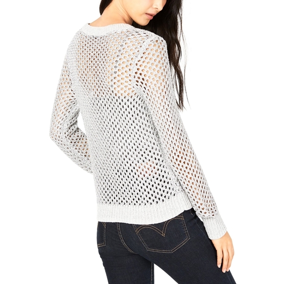 BAR lll Metallic silver sheer sweater - Picture 2 of 7